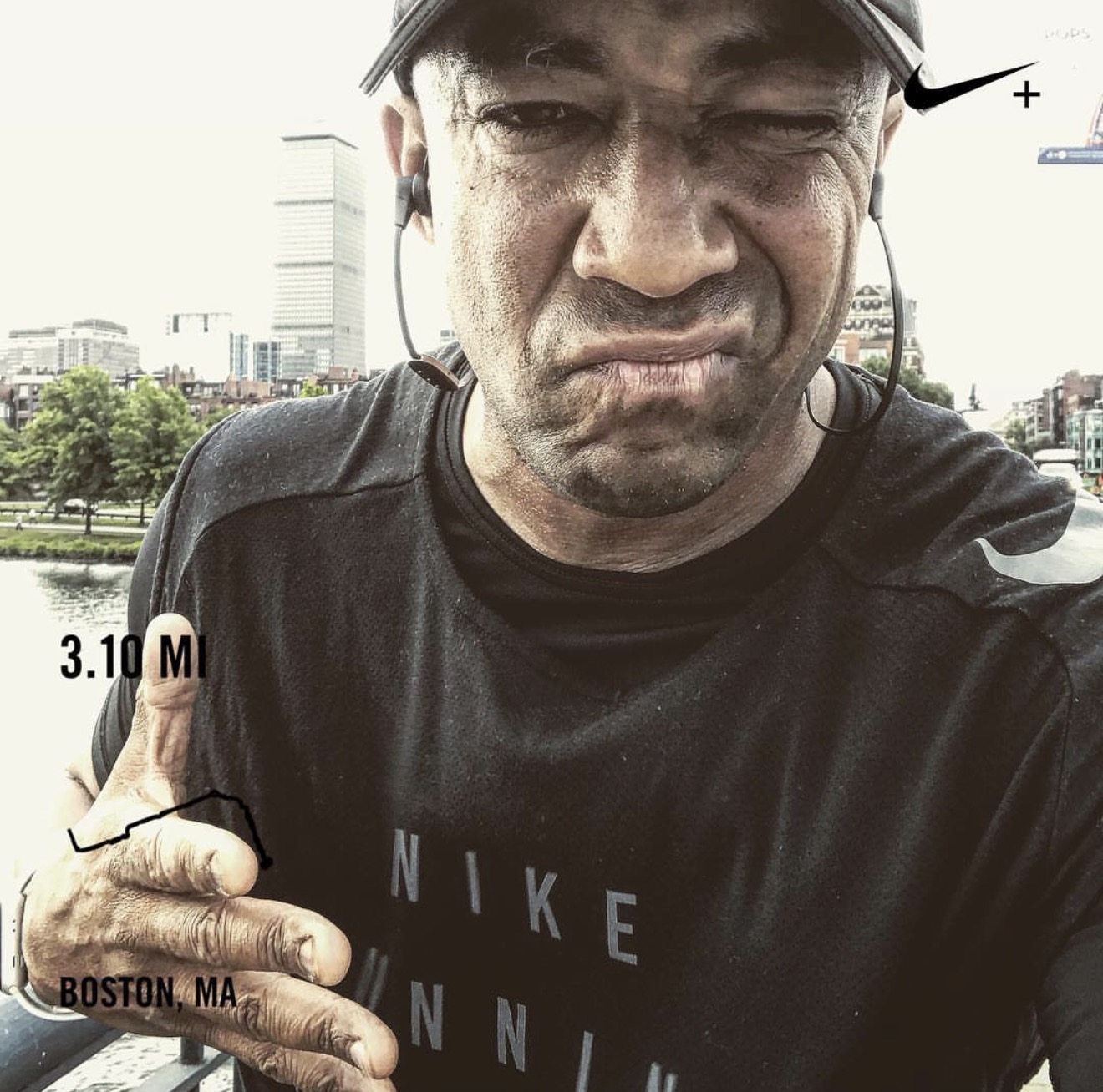 Hajj Flemings running in Boston