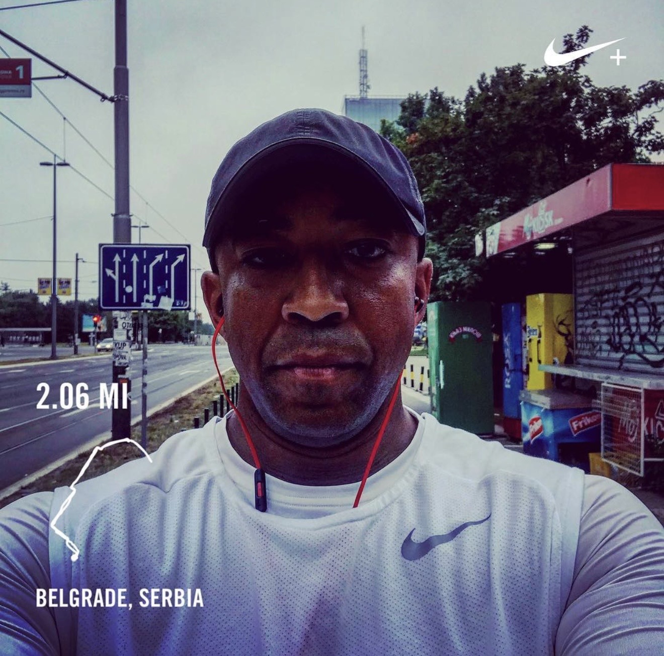 Hajj Flemings running in Belgrade
